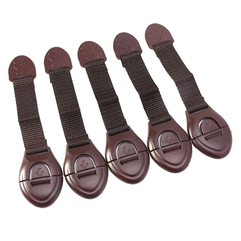 Furniture Hardware Latch - 5pcs/lot Brown Cabinet Safety Lock for