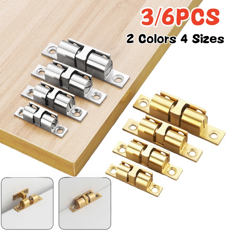 Furniture Hardware Latch - 3/6pcs Cabinet Closet Door Ball Catch,Brass