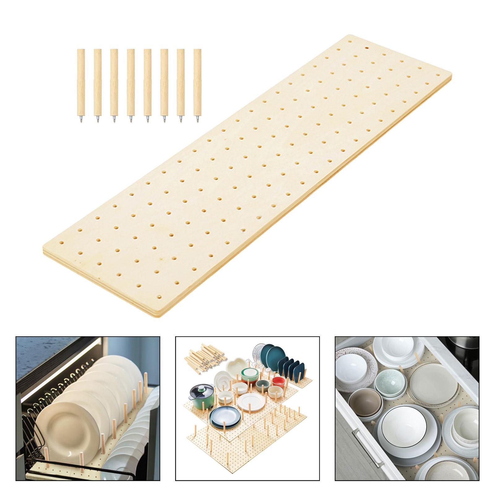 Wood Color Pegboard Drawer Ins - огляд і ціна Drawer Organizer Peg