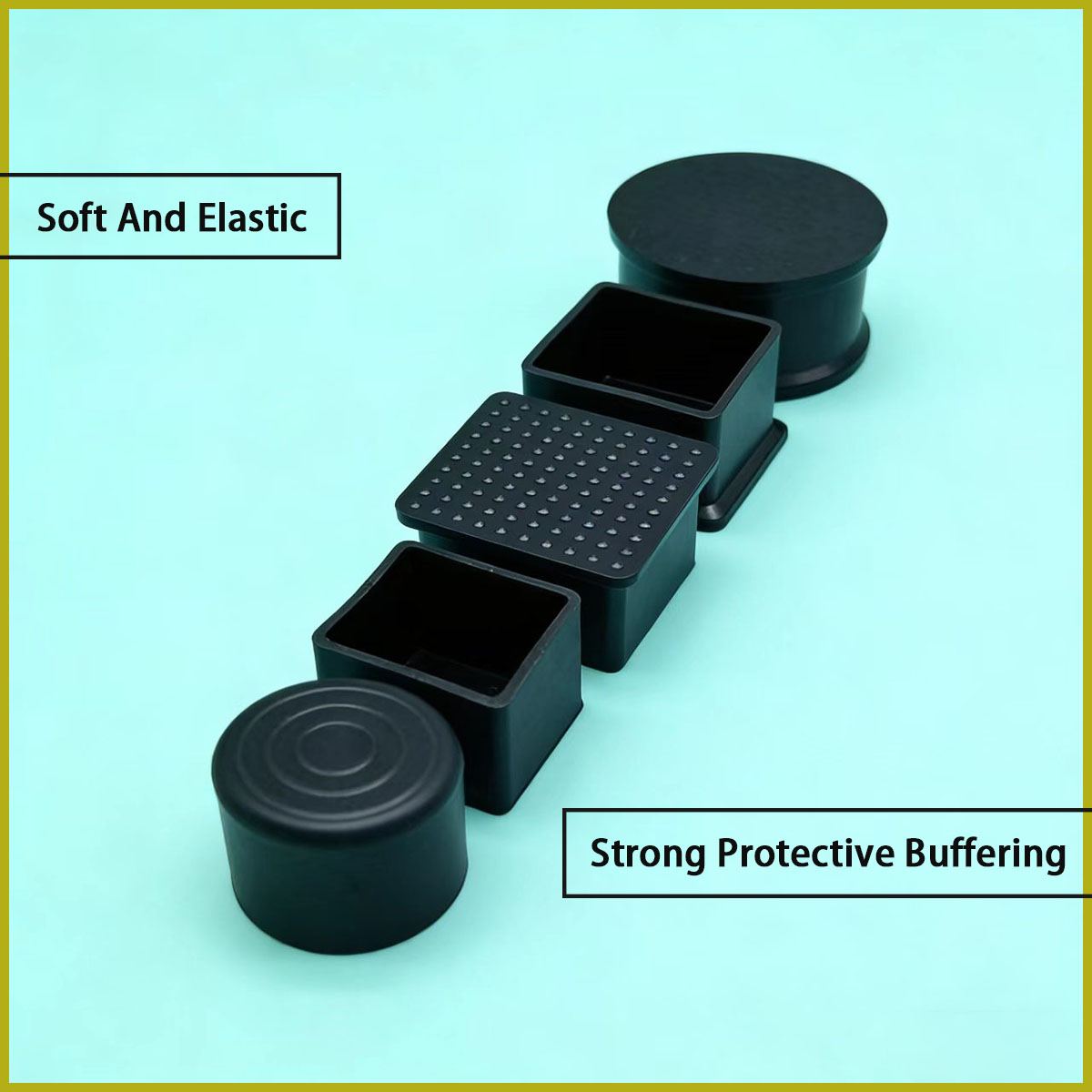 Square/circular black PVC soft - огляд і ціна Used Furniture Hardware