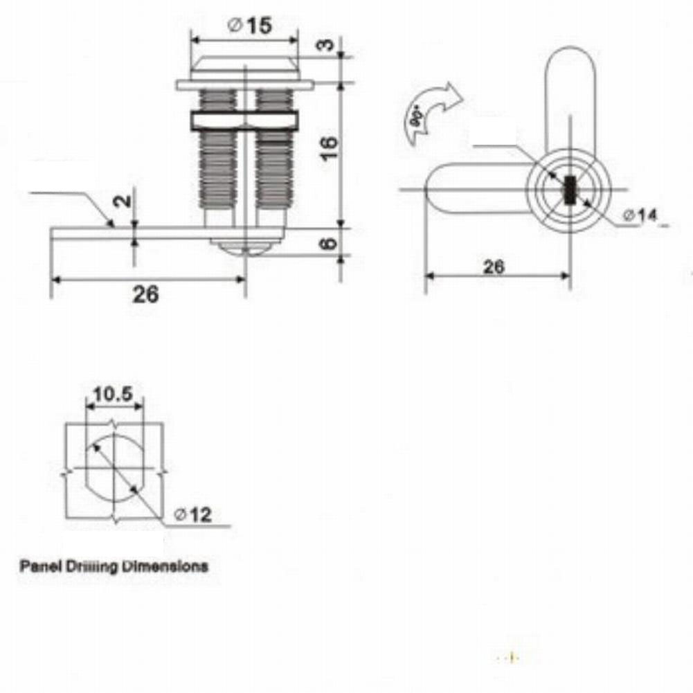 Metal Cylinder Lock Cabinet Lo - огляд і ціна Furniture Hardware Cam Lock