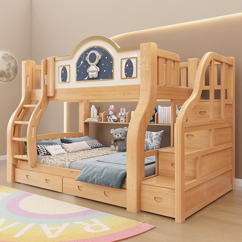 Solid wood two-layer bed Mothe - огляд і ціна Furniture Hardware Lowes