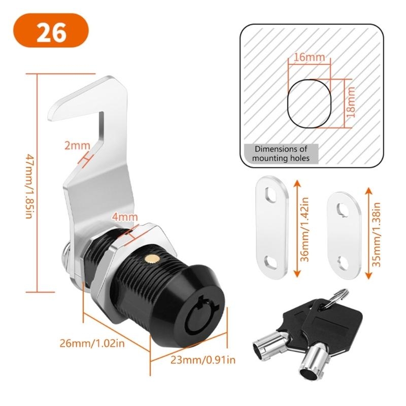 652F 2pcs Cabinet Security Loc - огляд і ціна Cabinet Lock Key