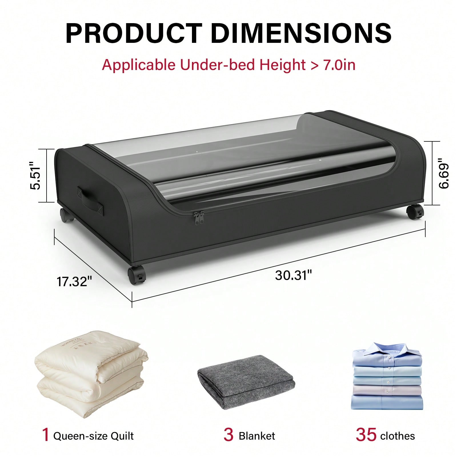 Underbed Storage Organizer Wit - огляд і ціна Furniture Hardware For Bed