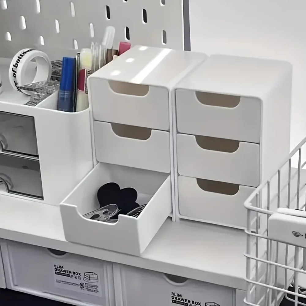 Chic 3-Tier Desk Organizer wit - огляд і ціна Drawer Organizer Peg