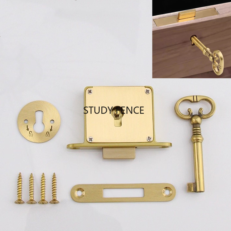 1PC Antique Metal Drawer Lock  - огляд і ціна Cabinet Lock Key