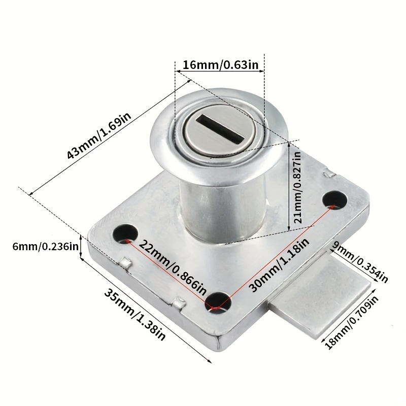 Cabinet Drawer Lock Wardrobe C - огляд і ціна Furniture Hardware Cam Lock