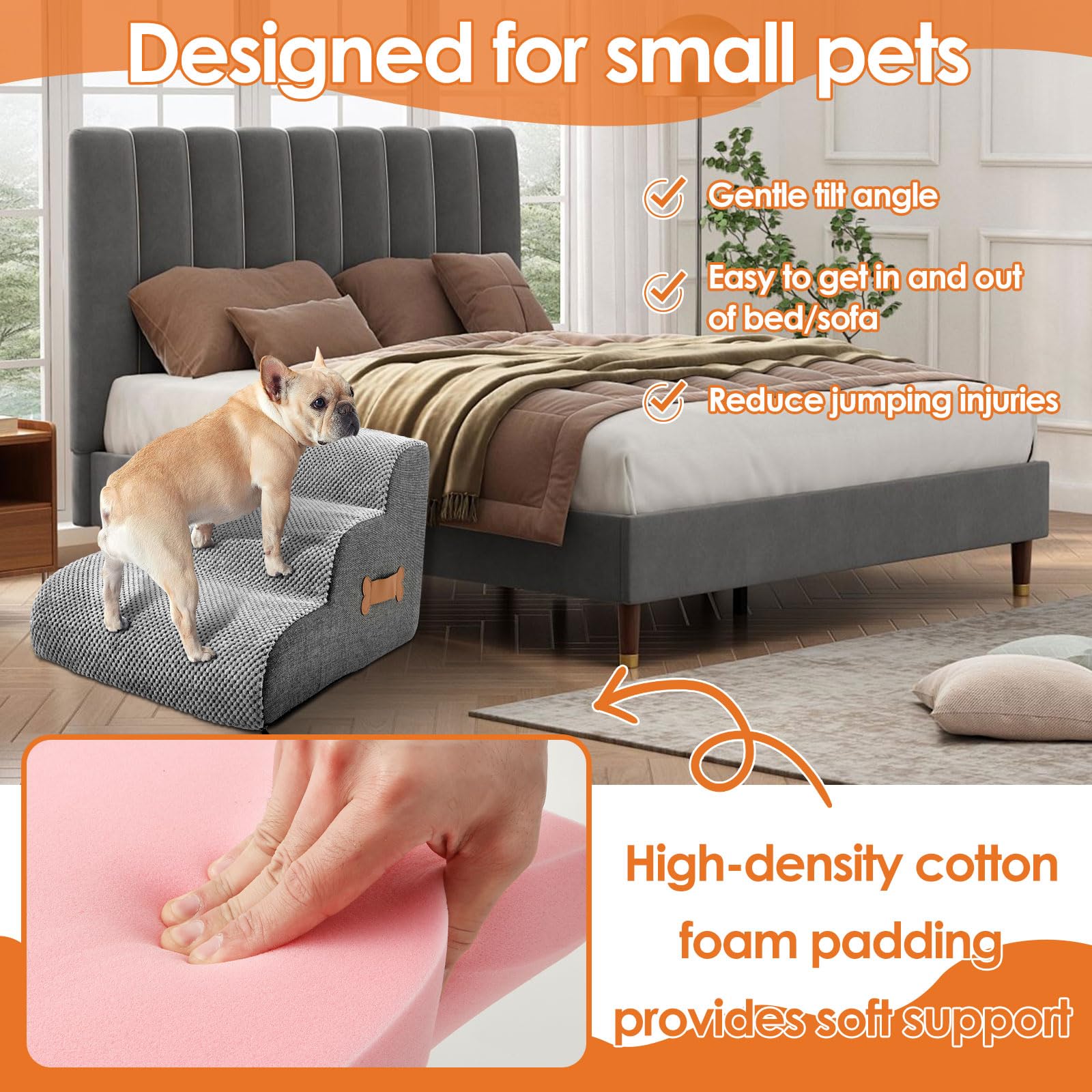 Ladder Puppys Stairs Pets Bone - огляд і ціна Furniture Hardware For Bed